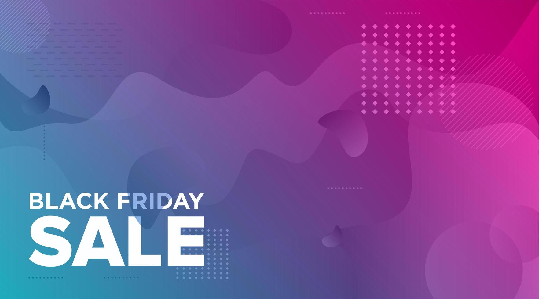 Black Friday Purple Green Sale Banner Design vector