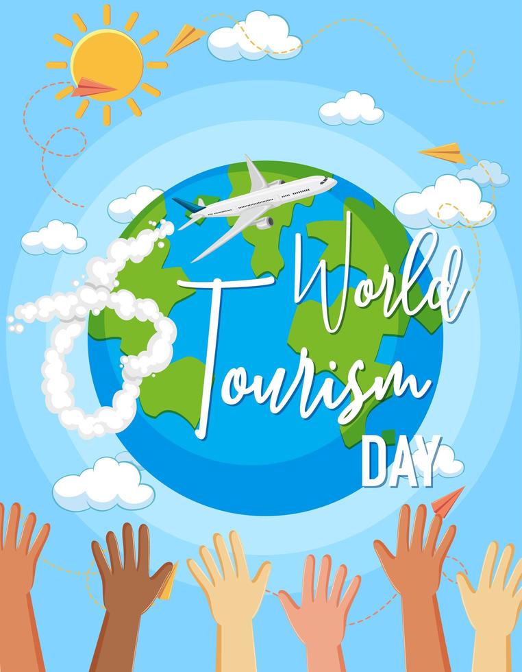 World tourism day banner vector