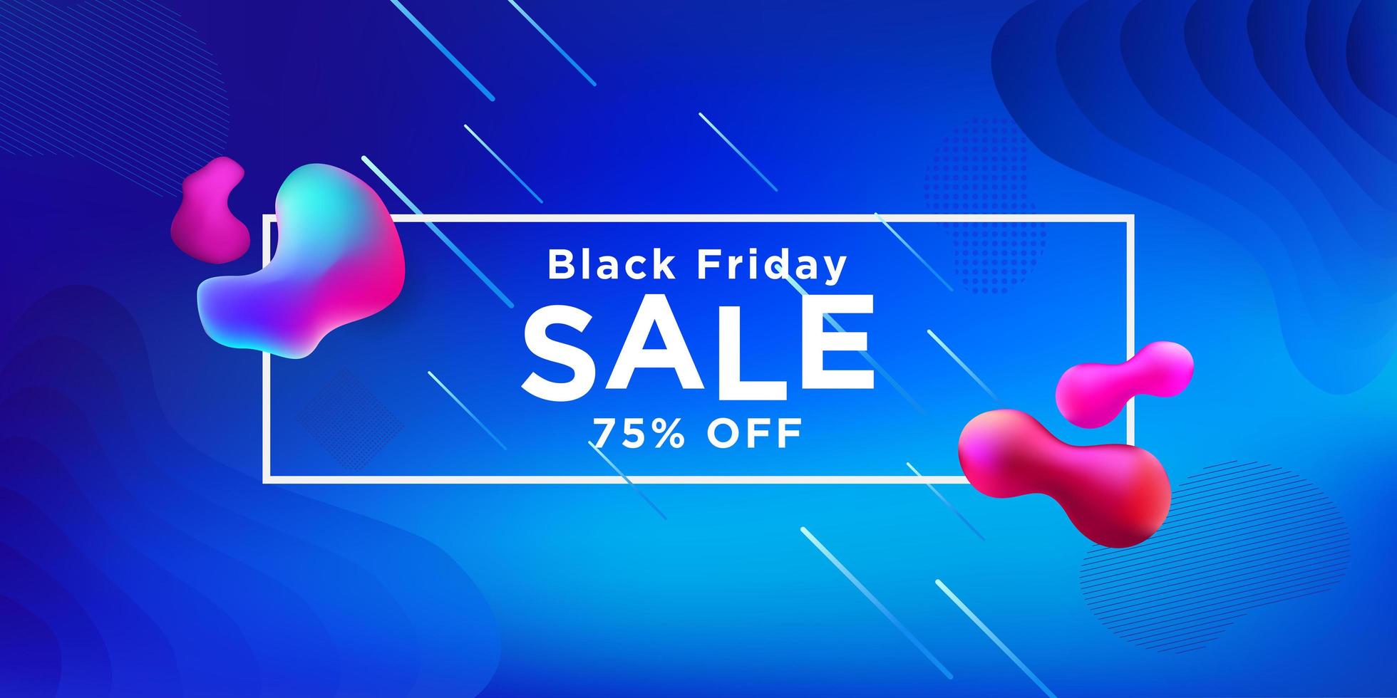 Black Friday Sale Blue Banner Design vector