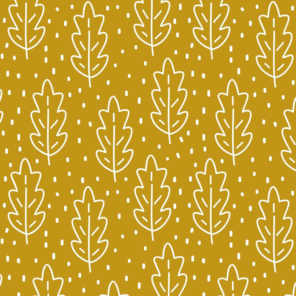 Autumn seamless pattern with leaves vector