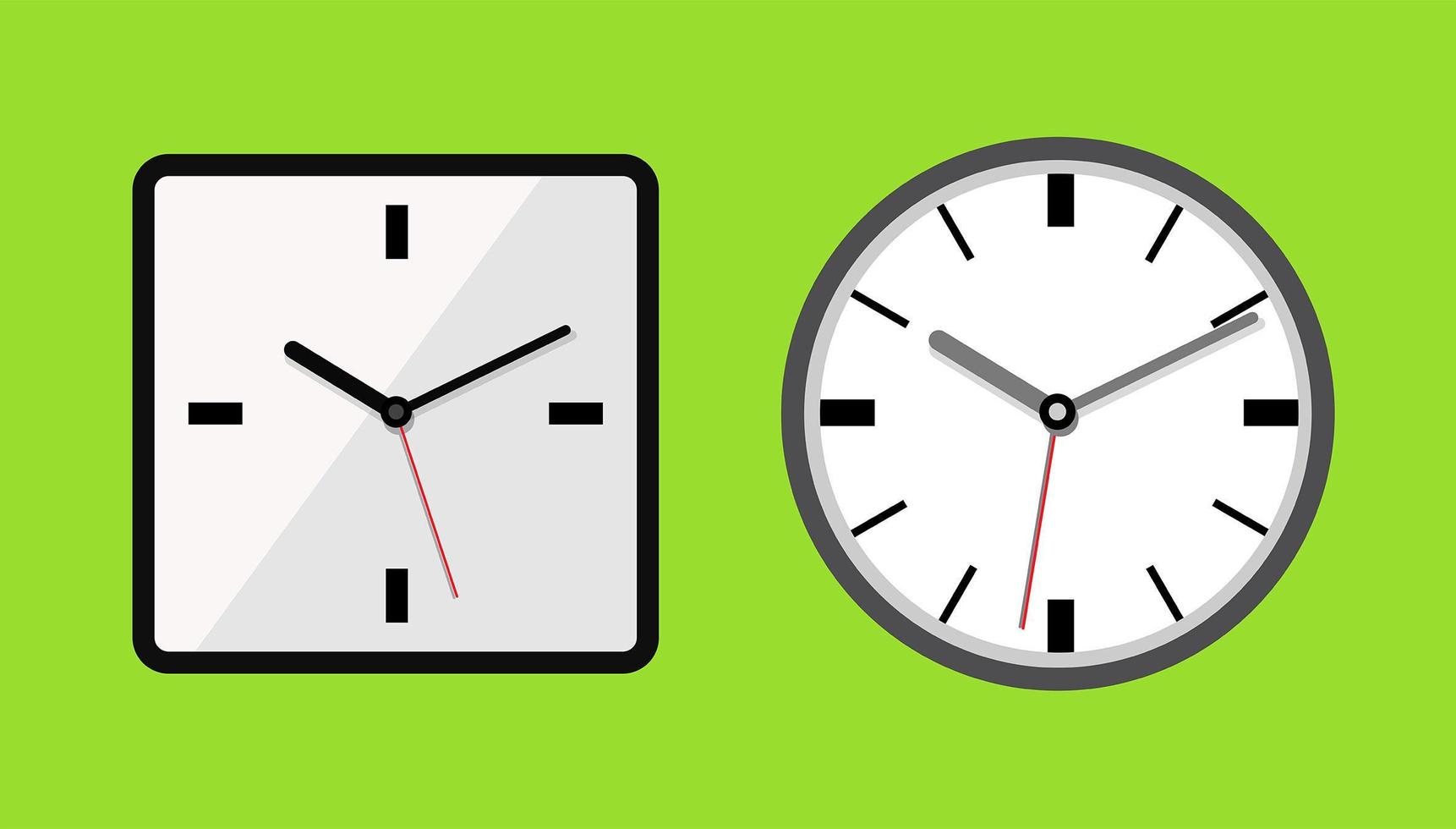 iconos de reloj aislados vector