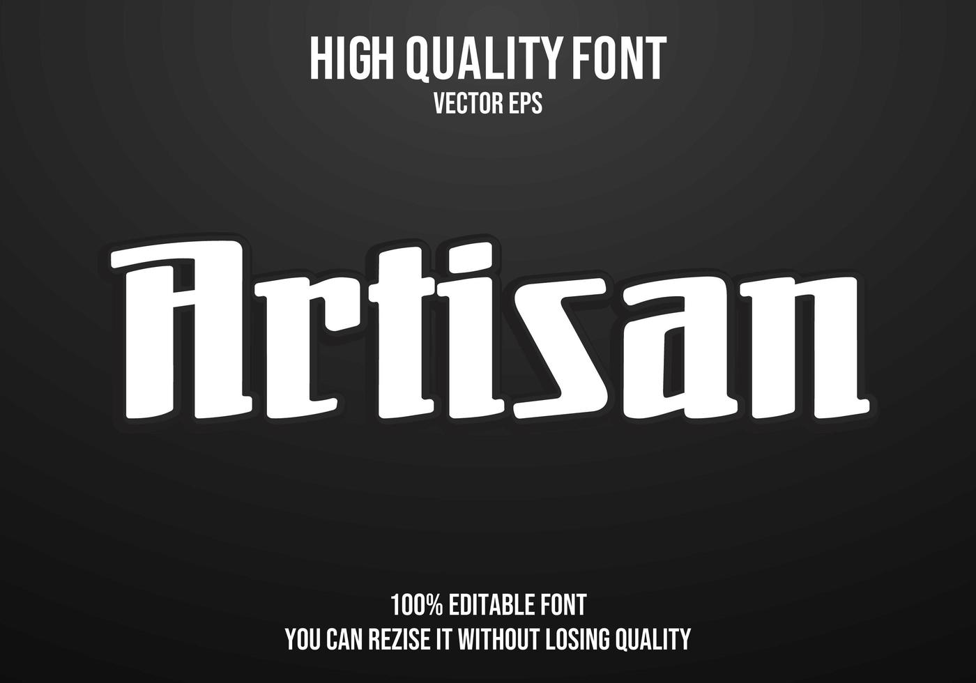 Artisan Editable Text Effect vector