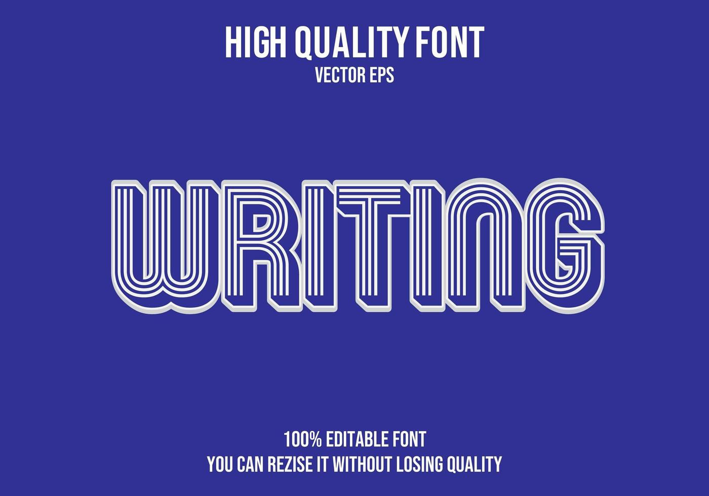 escribir efecto de texto editable retro vector