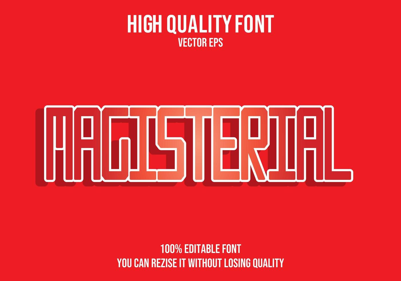 Magisterial Red Text Effect vector