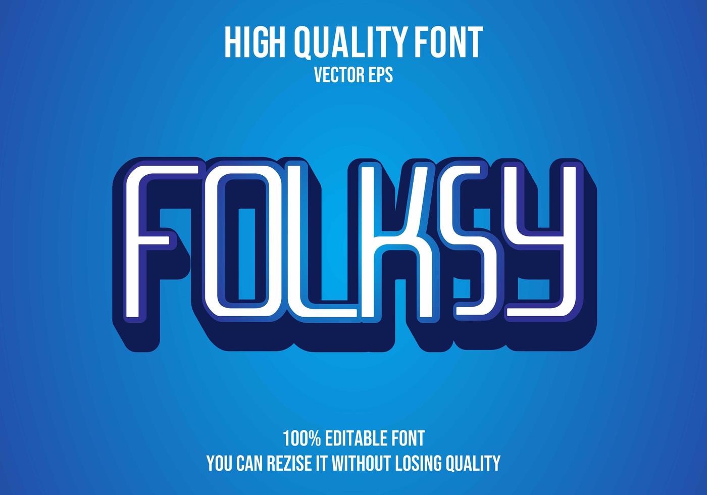 Folksy Editable Text Effect vector