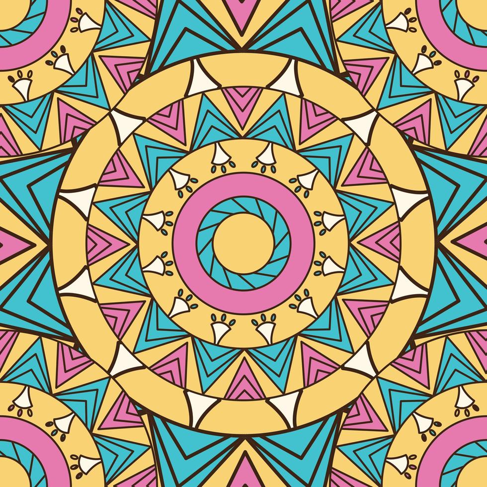 fondo de patrón de mandala de color vector