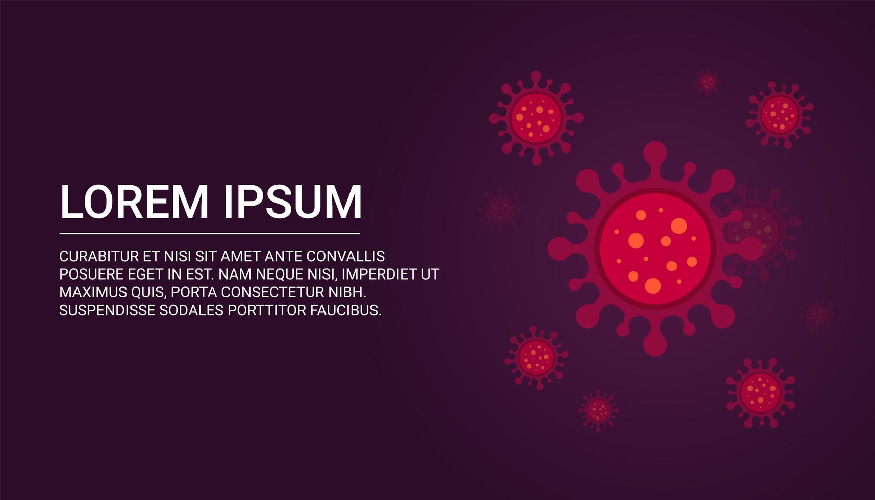 Virus background with copy space for text. vector