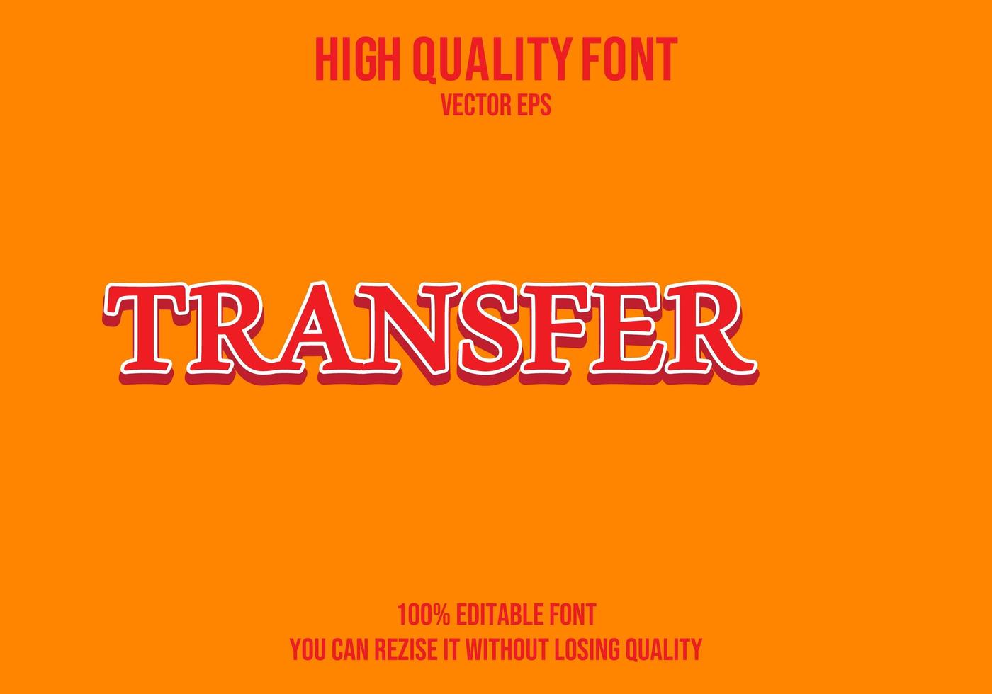 Transfer Editable Text Effect vector