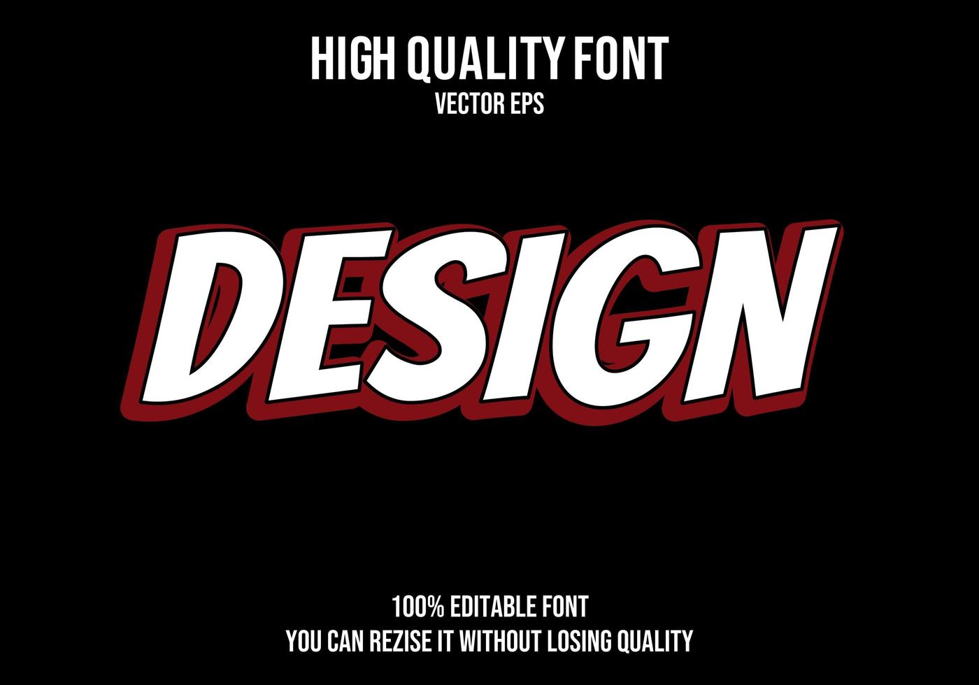 Design Editable Text Effect vector