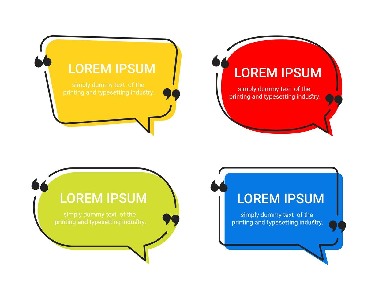 Collection of speech bubbles with messages  vector