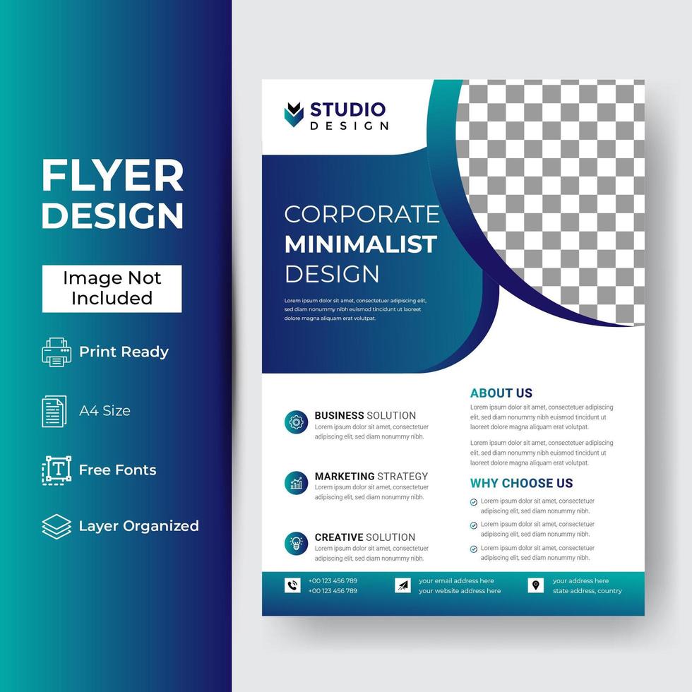 Corporate Business flyer template vector