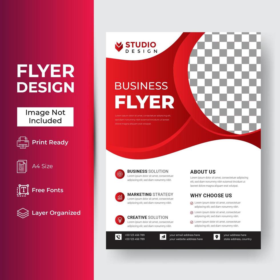 Business brochure flyer vector