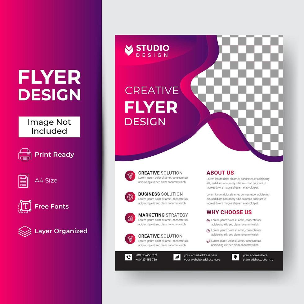 Brochure cover modern layout vector