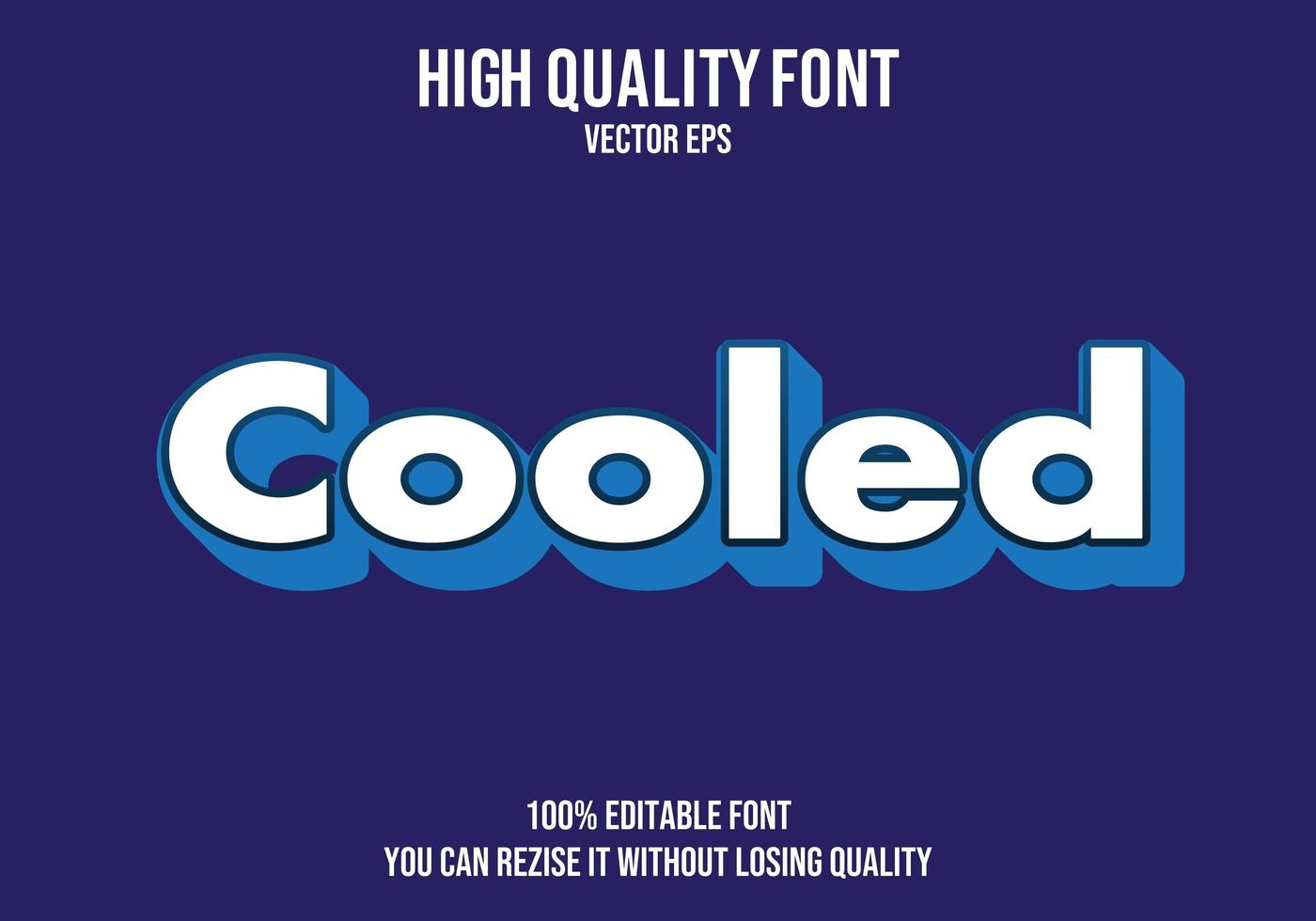 Cooled Editable Simple Text Effect vector