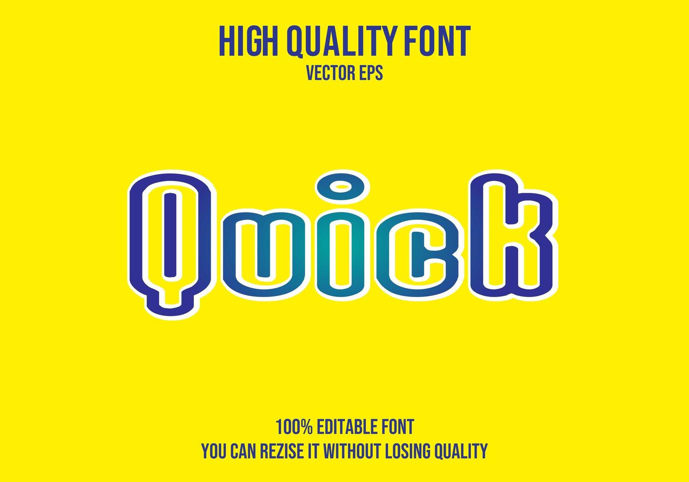 Quick Editable Text Effect vector