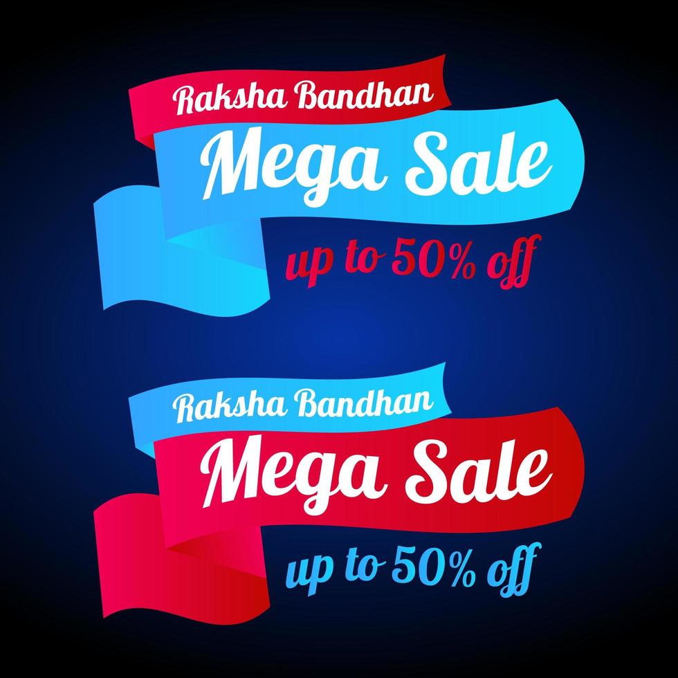 Sale banner rakhi mega sale offer vector