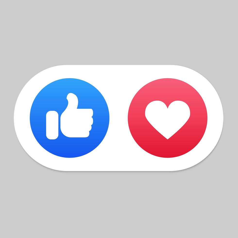 Social media like and heart icons background vector