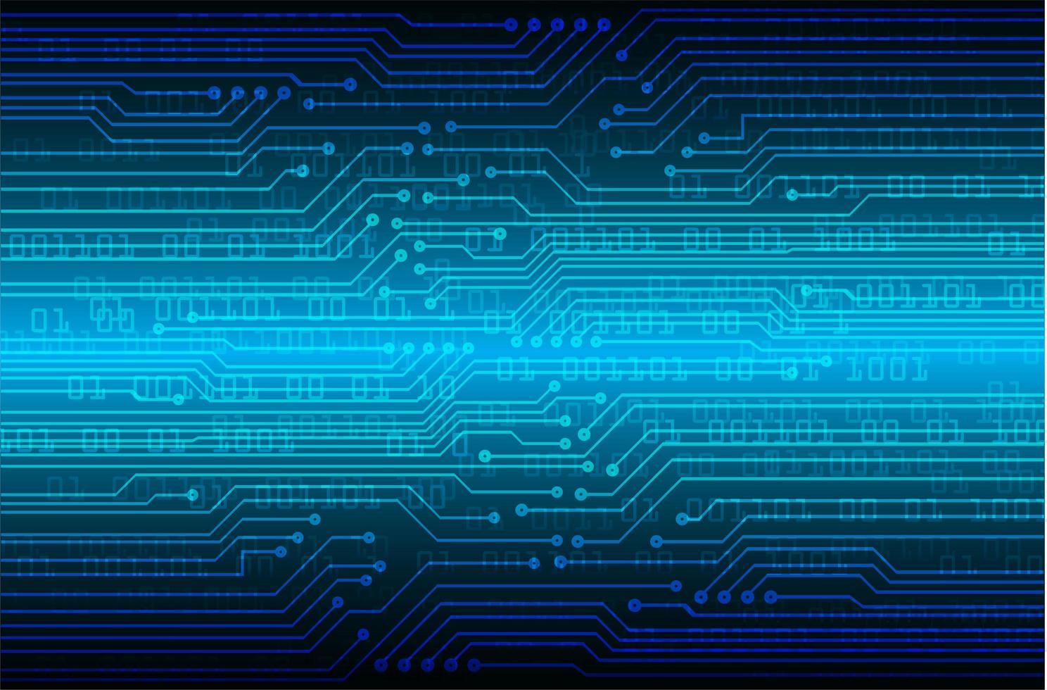 Blue cyber circuit future technology background vector