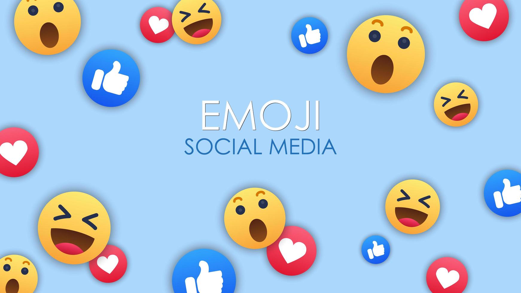 fondo de iconos de emoji de redes sociales vector