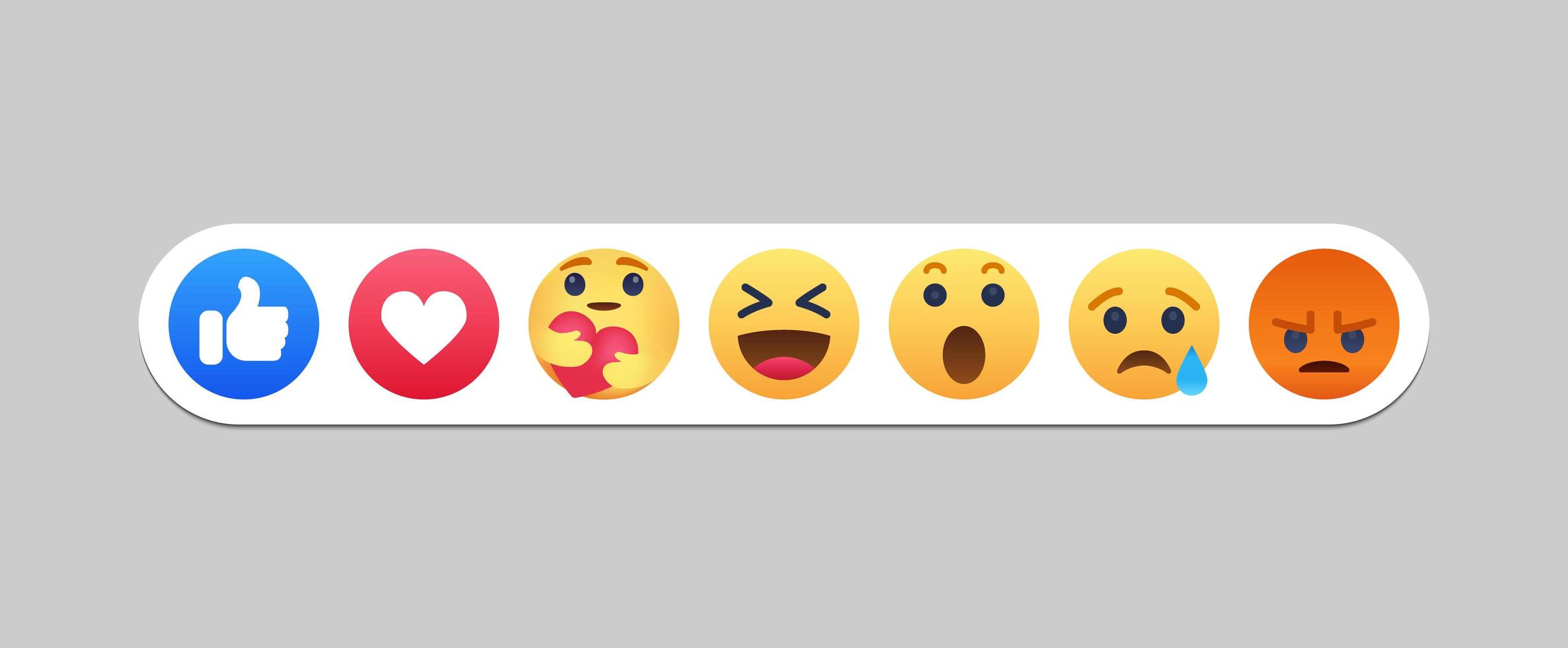 iconos de reacciones de redes sociales emoji vector