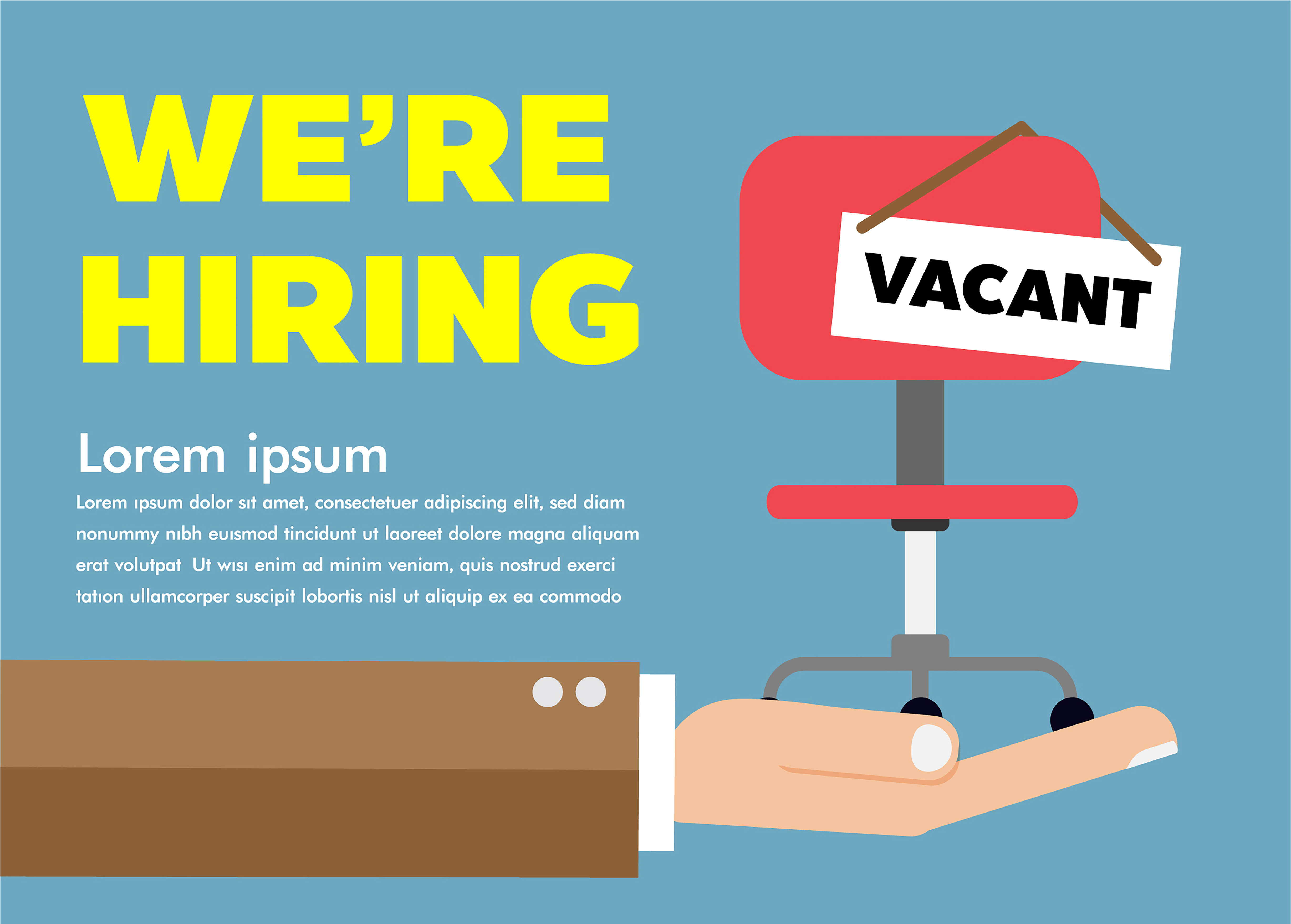 We are hiring concept design 1338726 Vector Art at Vecteezy