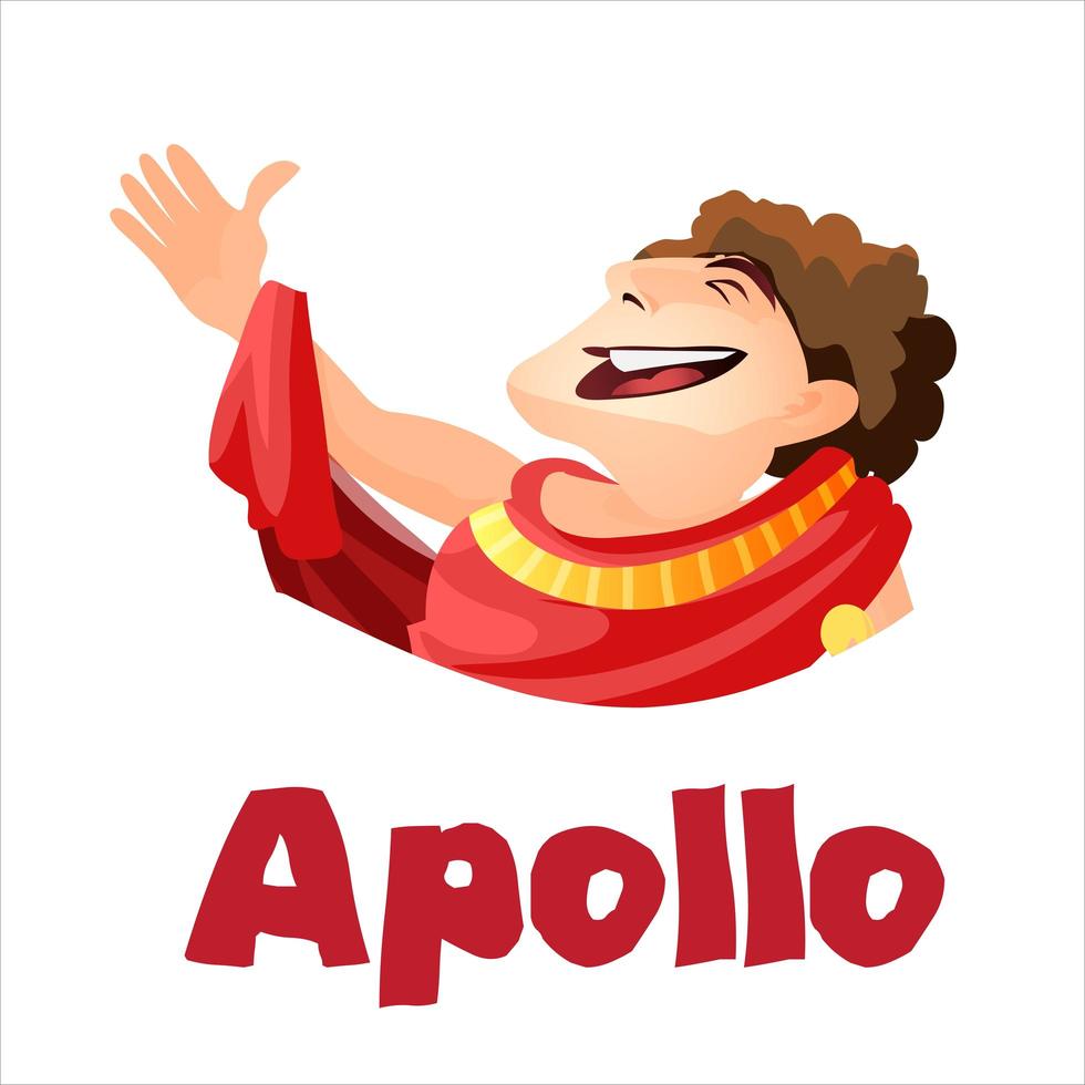 Apollo, ancient God of arts vector