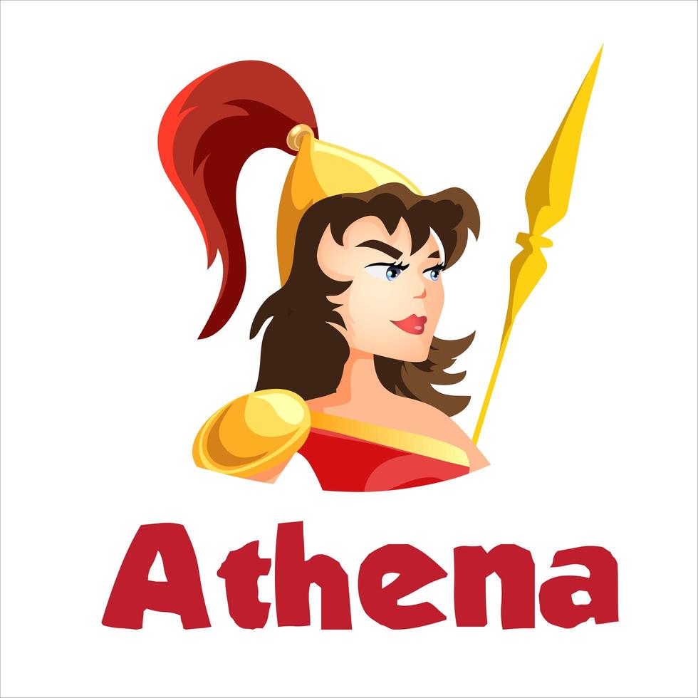 Ancient Greek Goddess Athena vector
