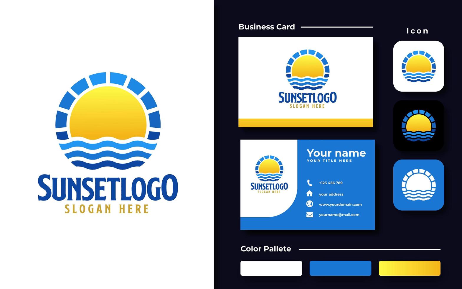 Sunset Logo Template vector