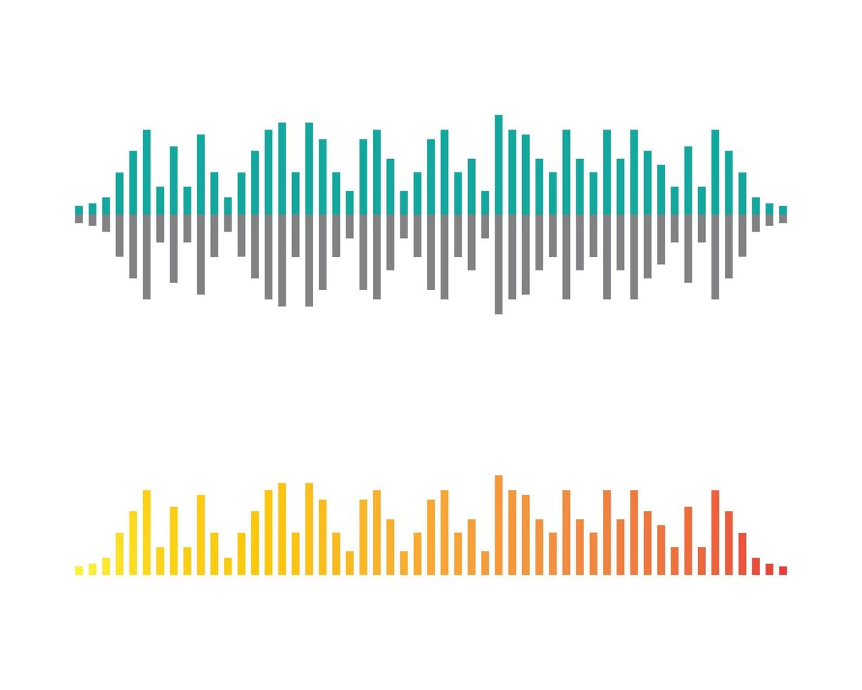 Sound wave color logo images vector