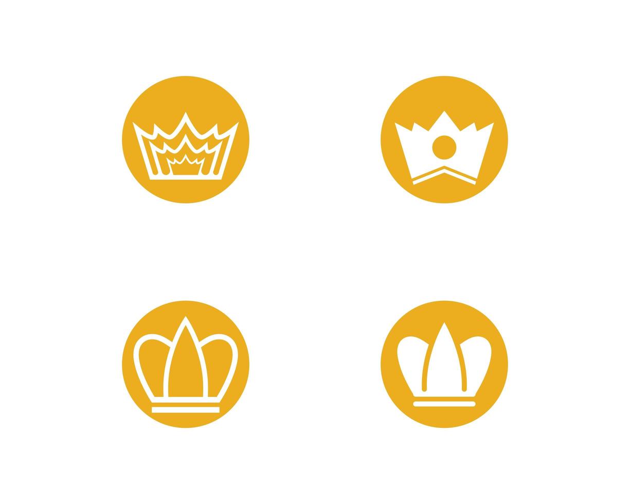 Crown round logo images vector