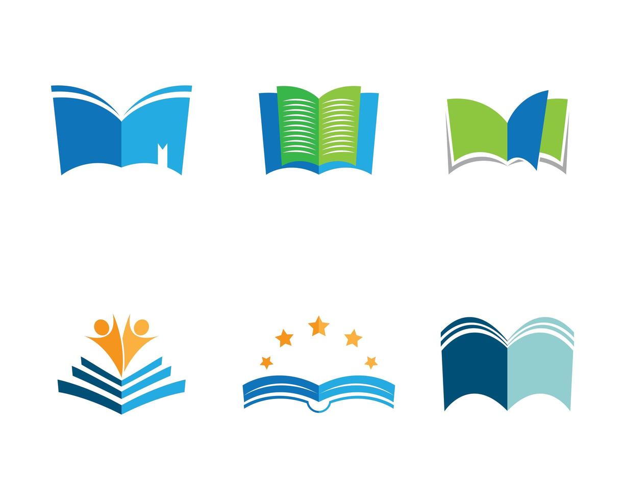 Open book logo images vector