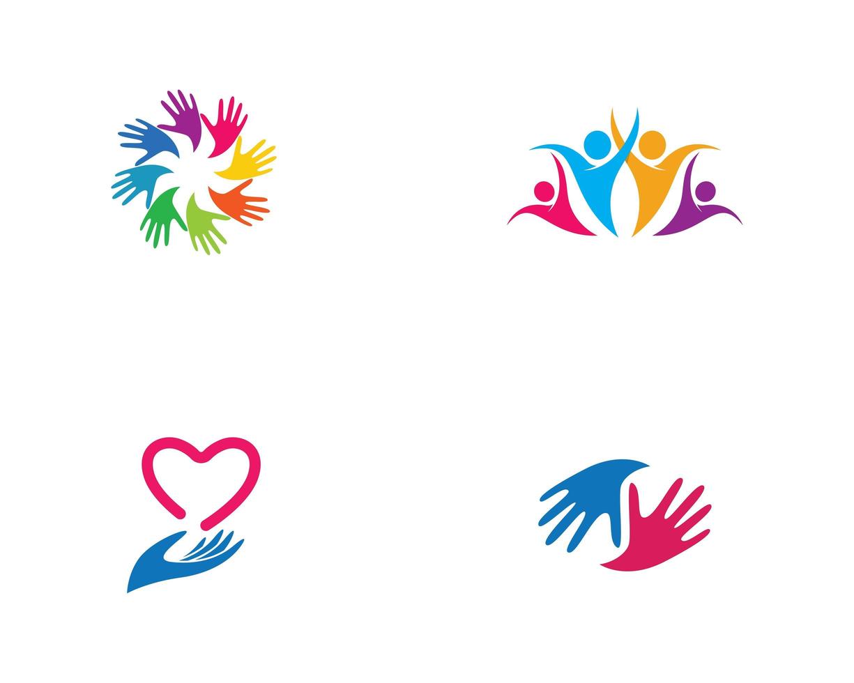 Community icon set vector