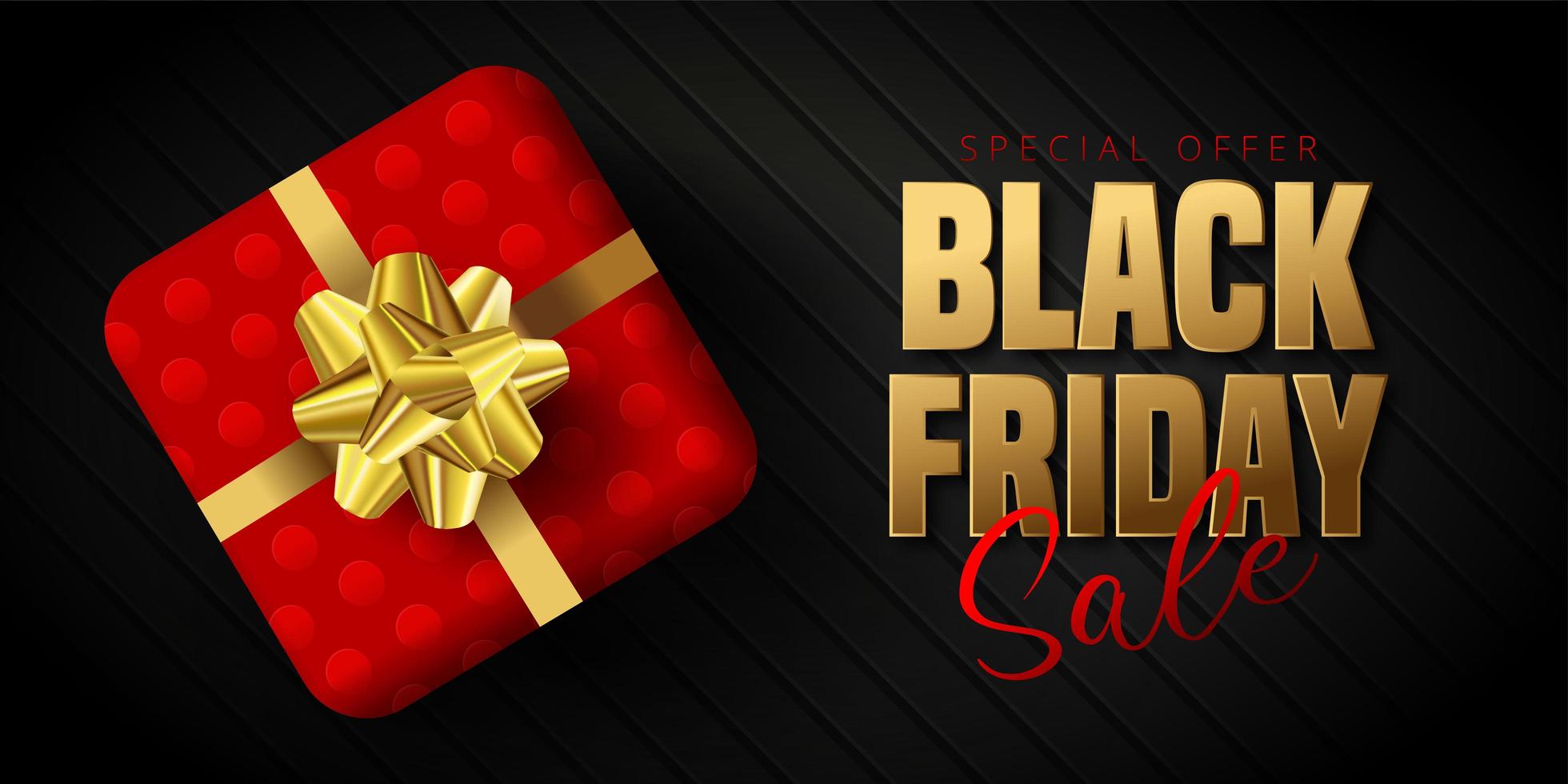 Black friday sale banner vector