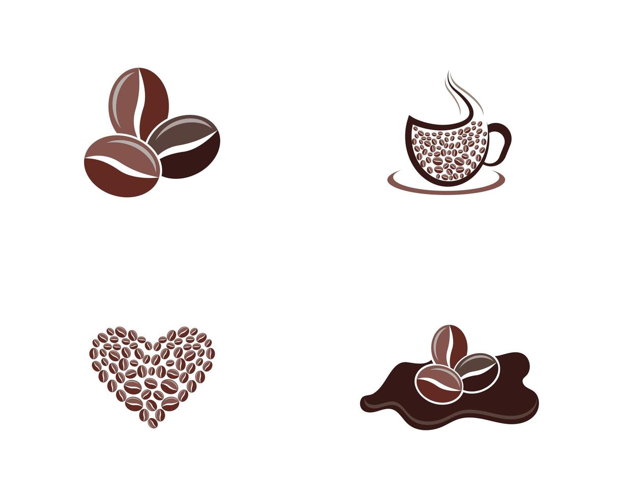 Coffee set images vector