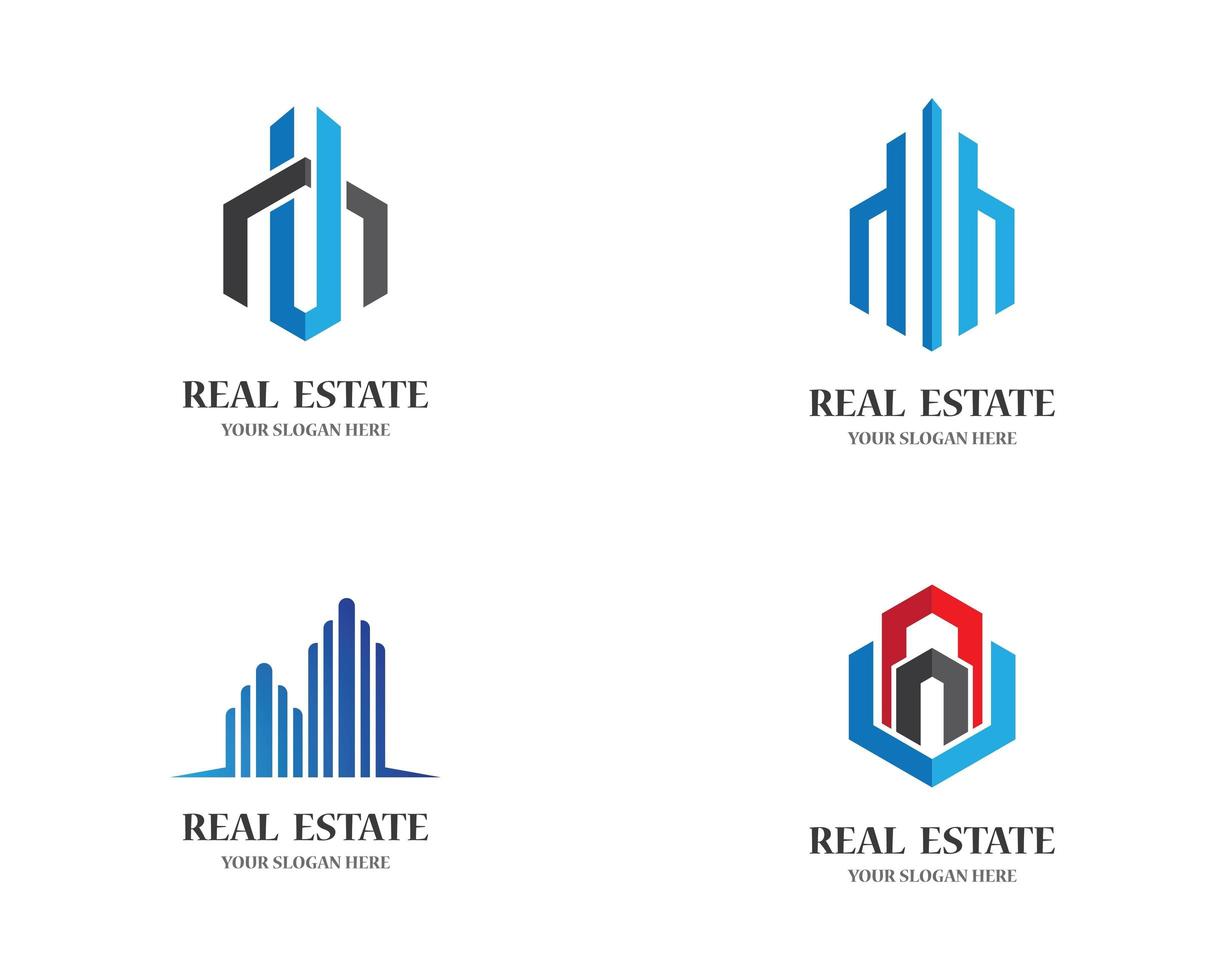 Set of real estate icons vector