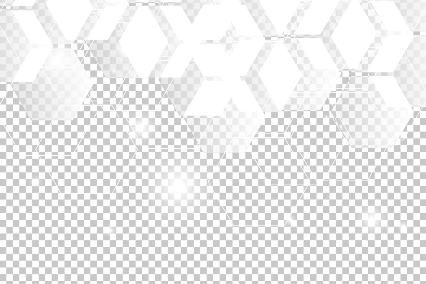 hexágono geométrico blanco abstracto vector