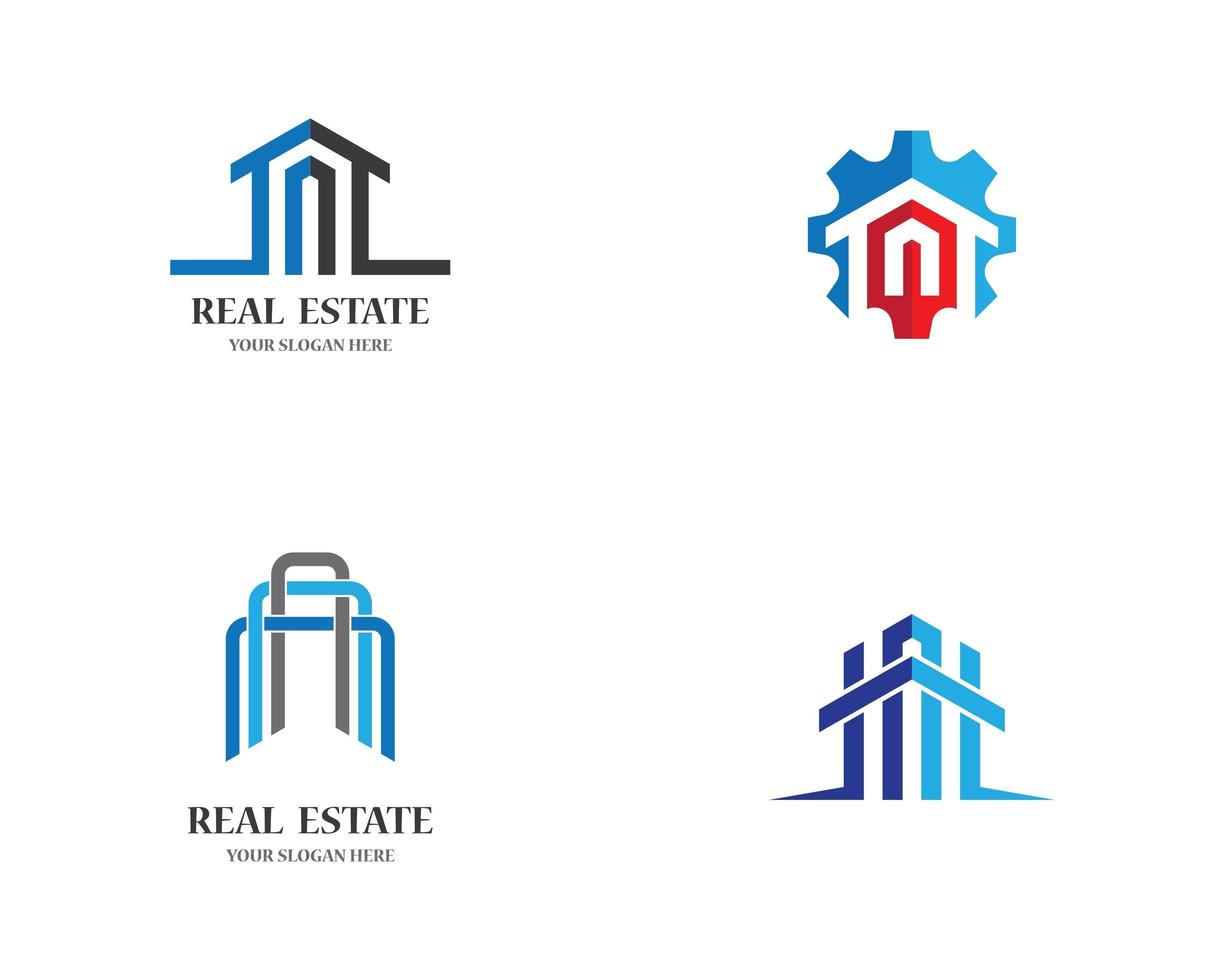 Set of real estate set vector
