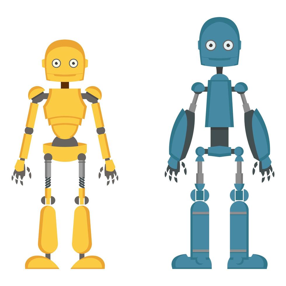 conjunto de diferentes robots. vector