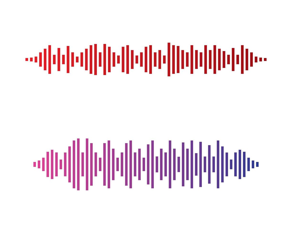 colores de ondas de sonido vector