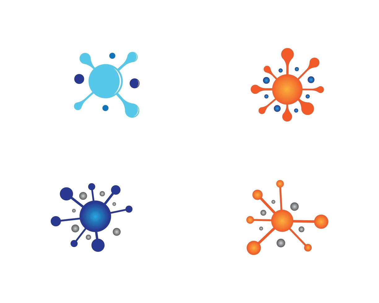 Set of molecule icons vector