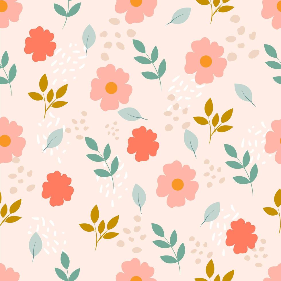 botanical seamless pattern vector