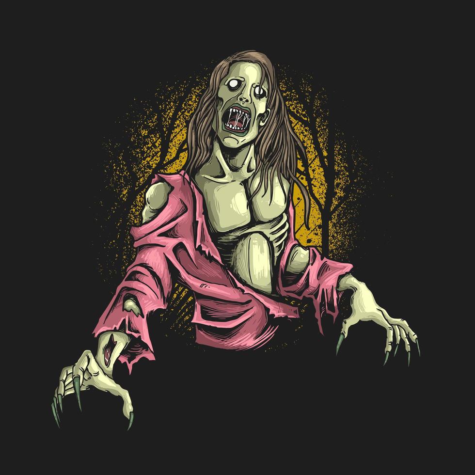 zombie hambriento ilustración vector