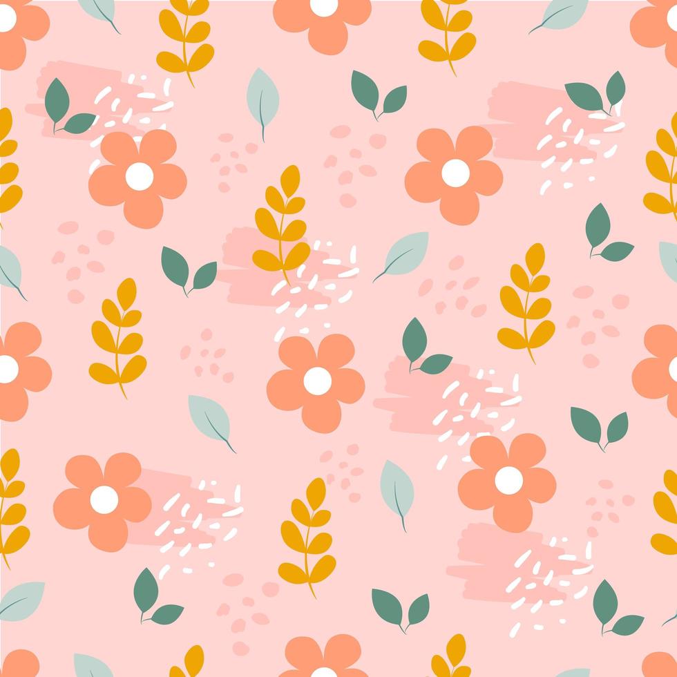 Seamless botanical pattern vector