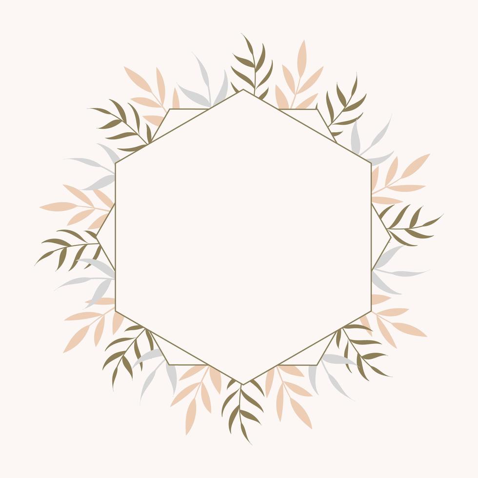 Modern floral frame vector