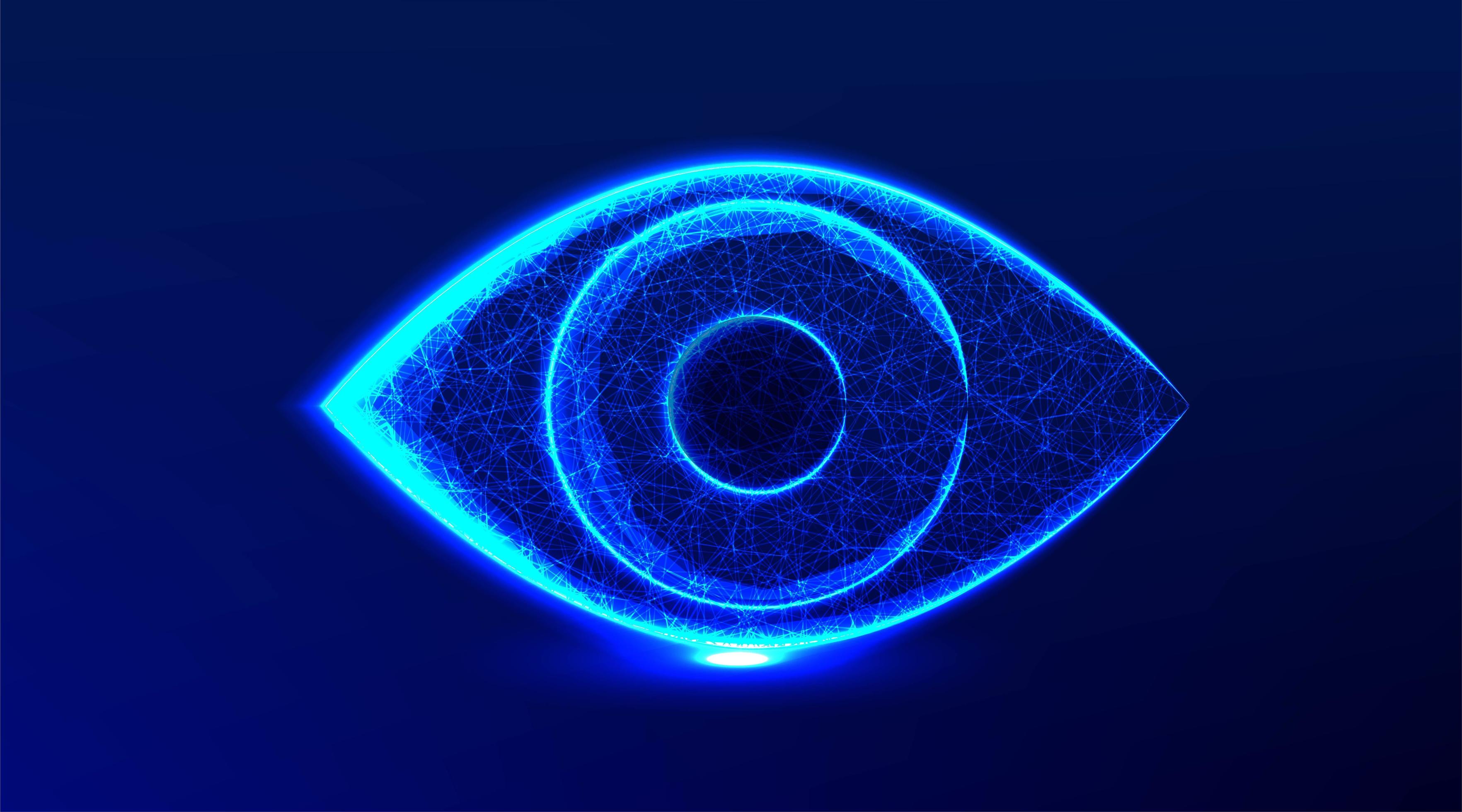 Glowing blue eye design 1339279 Vector Art at Vecteezy