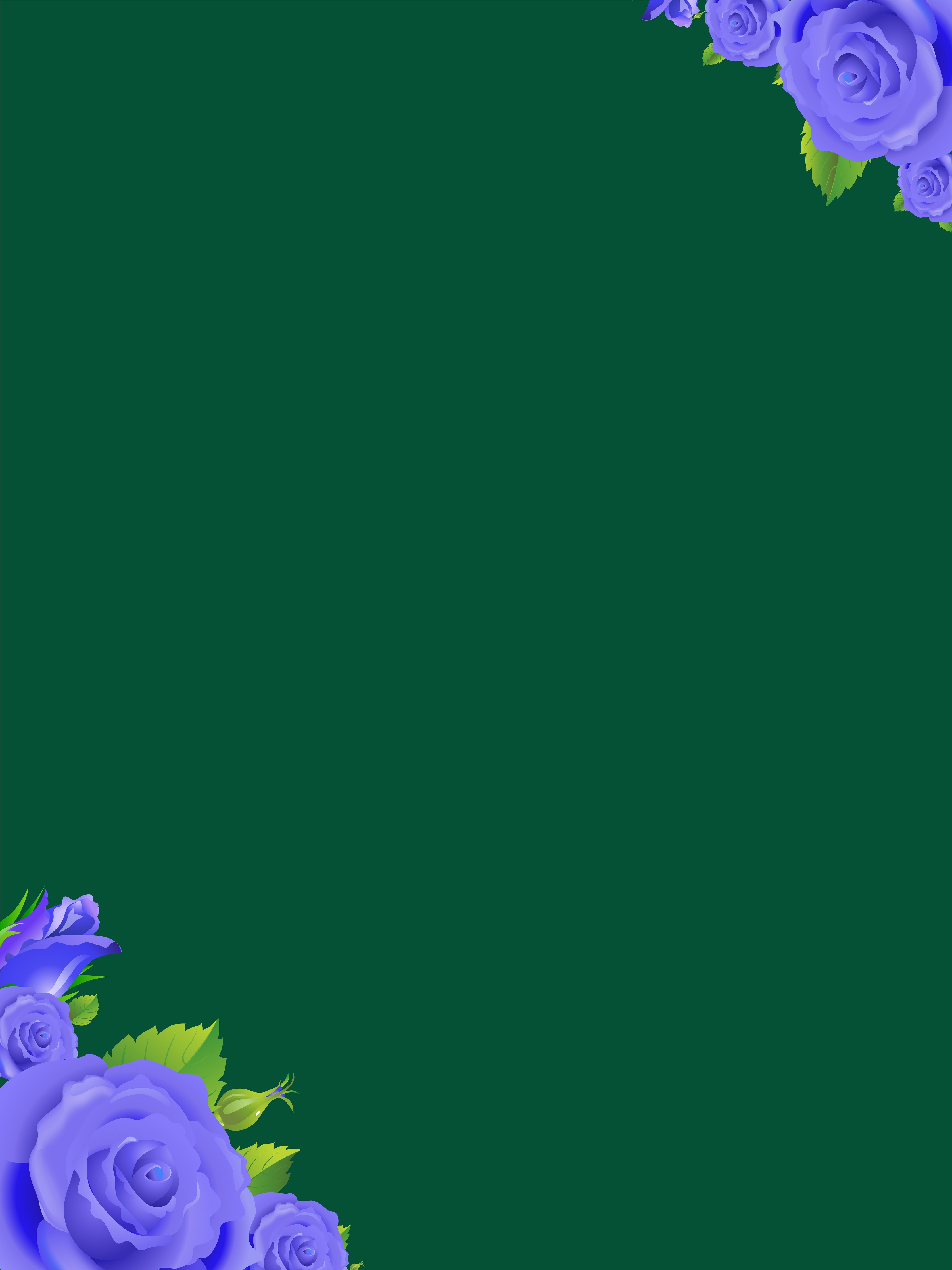 Blue Rose Flower Frame With Green Background 1339298 Vector Art At Vecteezy