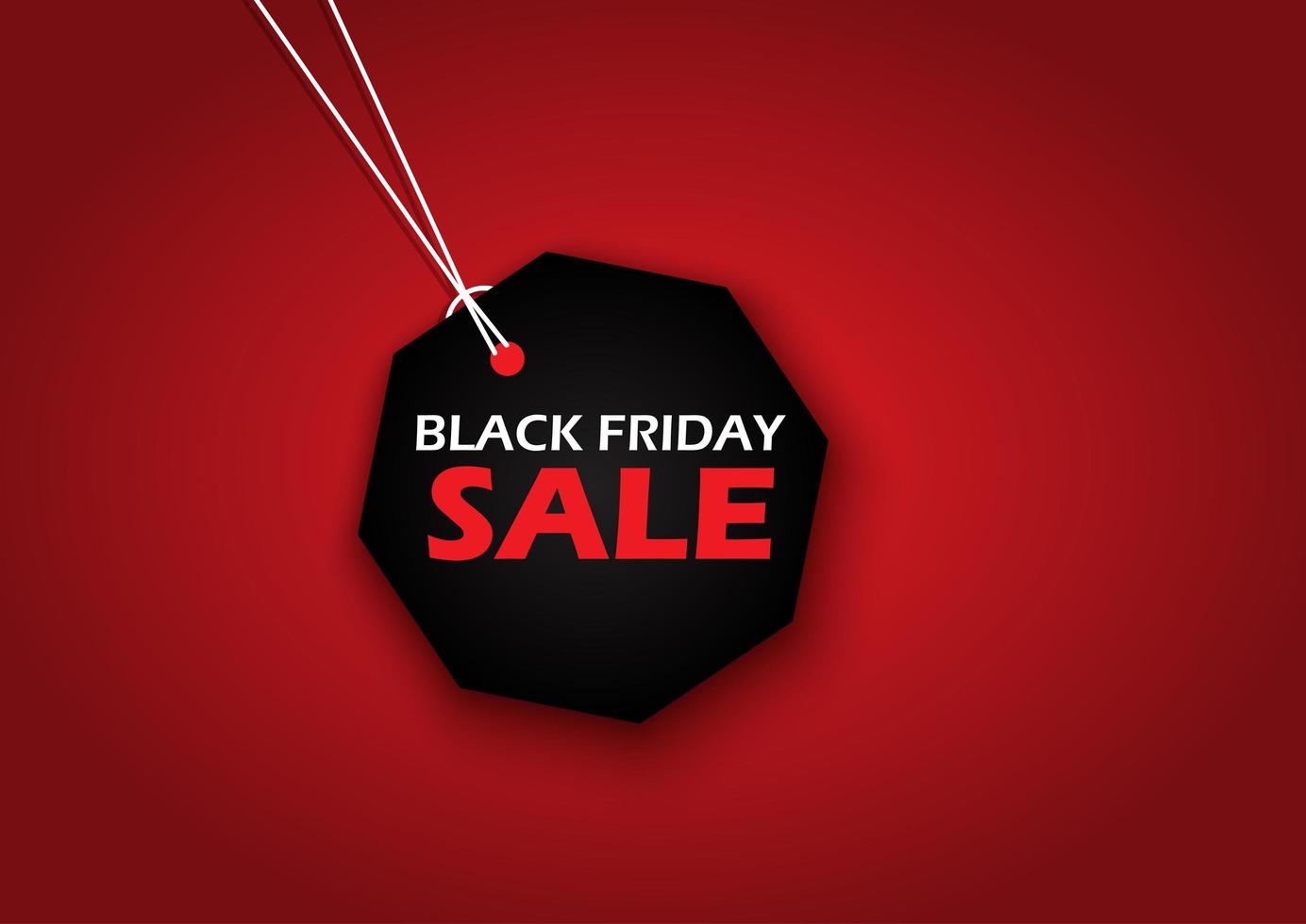 Black Friday sale background with shopping label vector