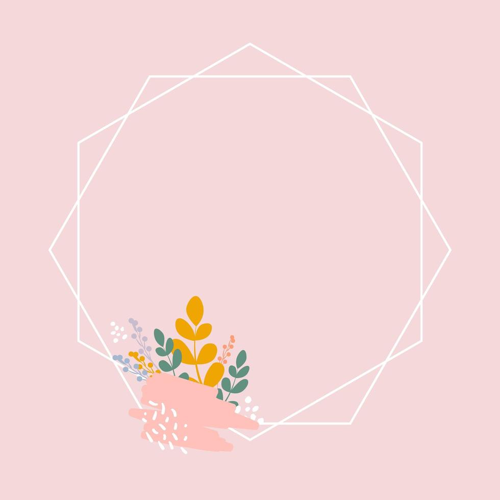 Moderm floral frame vector