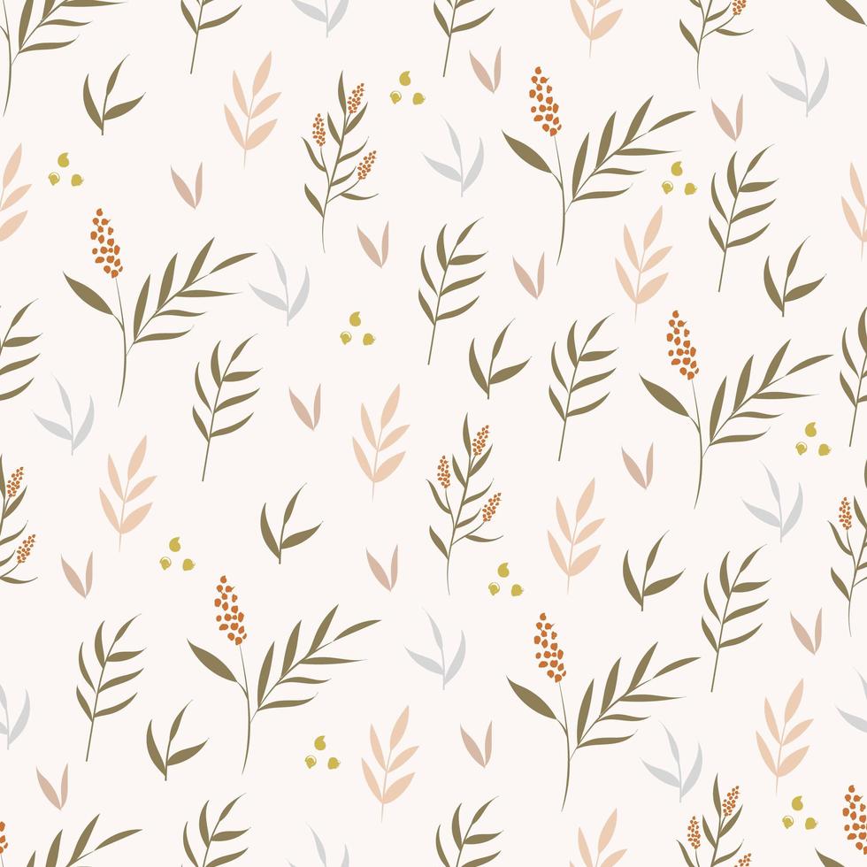 Botanical seamless pattern vector