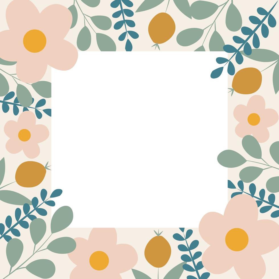 Botanical background with flowers vector
